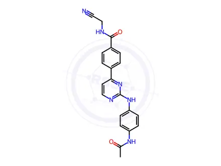 Chemical structure of N-phenylacetamido Momelotinib