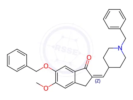 Chemical structure of 1-Benzyl-4-[(6-benzyloxy-5-methoxy-1-indanone)-2-ylidenyl]methylpiperidine