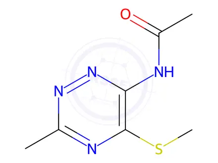 Chemical structure of N-(3-Methyl-5-(methylthio)-1,2,4-triazin-6-yl)acetamide