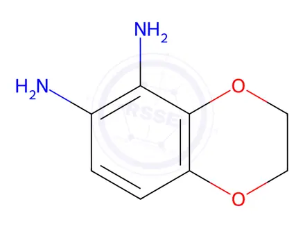 Chemical structure of 1,2-Diamino-3,4-ethylenedioxybenzene