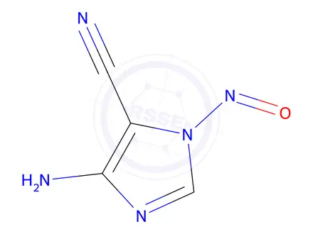 Chemical structure of 4-Amino-1-nitroso-1H-imidazole-5-carbonitrile