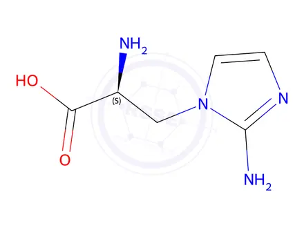 Chemical structure of (S)-2-Amino-3-(2-amino-1H-imidazol-1-yl)propanoic acid