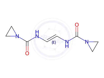 Chemical structure of N,N'-Vinylenebis(1-aziridinecarboxamide)