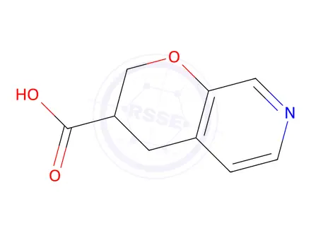 Chemical structure of 3,4-Dihydro-2H-pyrano[2,3-c]pyridine-3-carboxylic acid