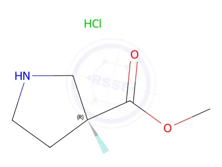 Chemical structure of methyl (3R)-3-fluoropyrrolidine-3-carboxylate hydrochloride