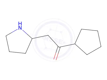 Chemical structure of 1-Cyclopentyl-2-(pyrrolidin-2-yl)ethan-1-one