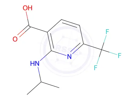 Chemical structure of 2-(Isopropylamino)-6-(trifluoromethyl)nicotinic acid