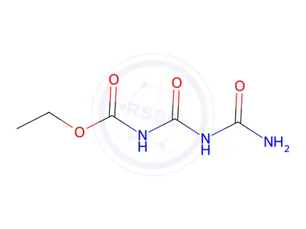 Chemical structure of Carbamic acid, [[(aminocarbonyl)amino]carbonyl]-, ethyl ester (9CI)
