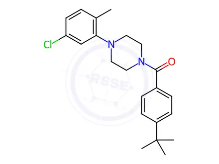 Chemical structure of (4-(Tert-butyl)phenyl)(4-(5-chloro-2-methylphenyl)piperazin-1-yl)methanone