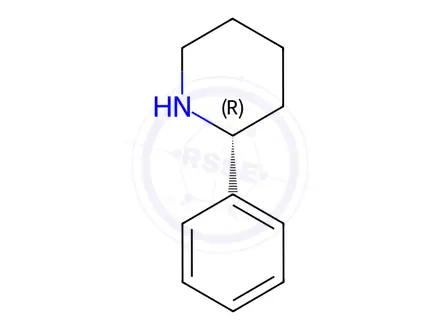 Chemical structure of (R)-2-Phenylpiperidine