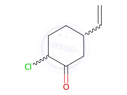 Chemical structure of Cyclohexanone, 2-chloro-5-ethenyl-