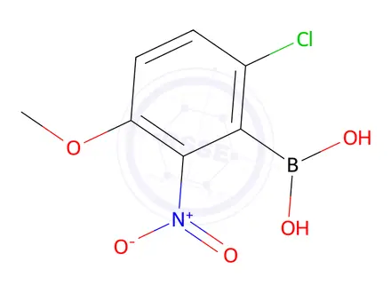 Chemical structure of 6-Chloro-3-methoxy-2-nitrophenylboronic acid