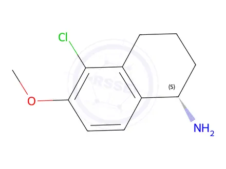 Chemical structure of (S)-5-Chloro-6-methoxy-1,2,3,4-tetrahydronaphthalen-1-amine