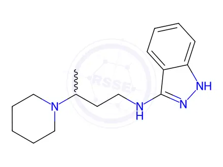 Chemical structure of N-(3-(Piperidin-1-yl)butyl)-1H-indazol-3-amine