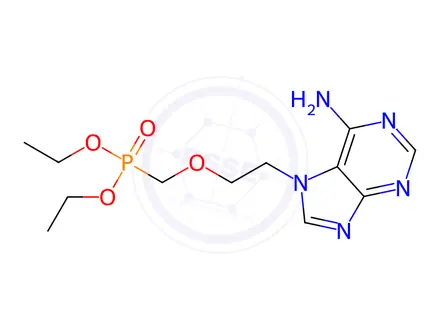 Chemical structure of diethyl ((2-(6-amino-7H-purin-7-yl)ethoxy)methyl)phosphonate