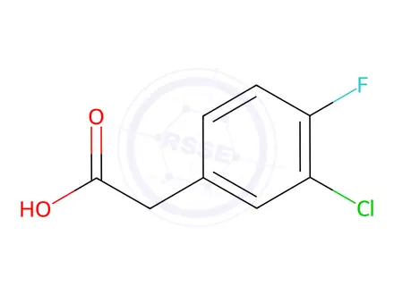 Chemical structure of 3-Chloro-4-fluorophenylacetic acid