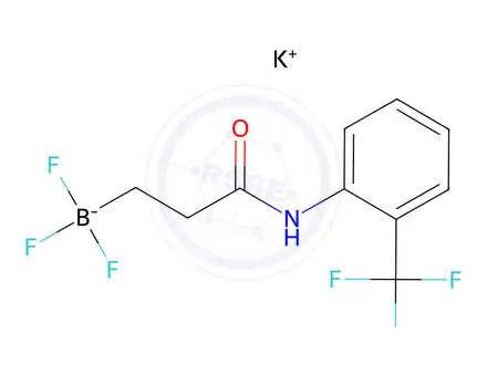 Chemical structure of Potassium trifluoro(3-oxo-3-((2-(trifluoromethyl)phenyl)amino)propyl)borate