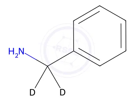 Chemical structure of Benzyl-α-α-D2-amine