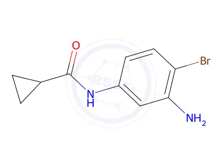 Chemical structure of N-(3-amino-4-bromophenyl)cyclopropanecarboxamide