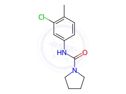 Chemical structure of N-(3-chloro-4-methylphenyl)pyrrolidine-1-carboxamide