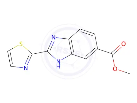 Chemical structure of Methyl 2-(thiazol-2-yl)-1H-benzo[d]imidazole-6-carboxylate