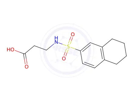 Chemical structure of 3-[(5,6,7,8-tetrahydronaphthalen-2-ylsulfonyl)amino]propanoic acid