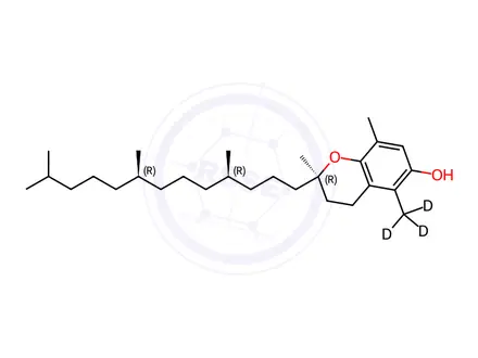 Chemical structure of β-Tocopherol-d3