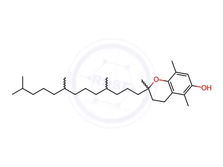 Chemical structure of rac-beta-Tocopherol