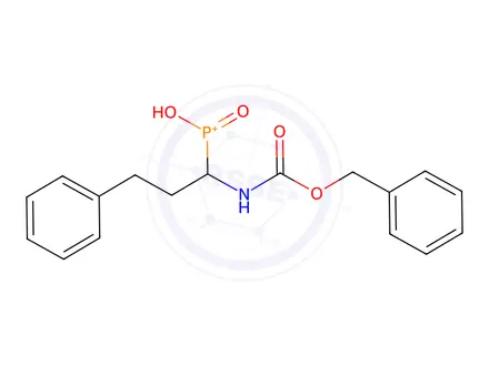 Chemical structure of (1-{[(benzyloxy)carbonyl]amino}-3-phenylpropyl)phosphinic acid