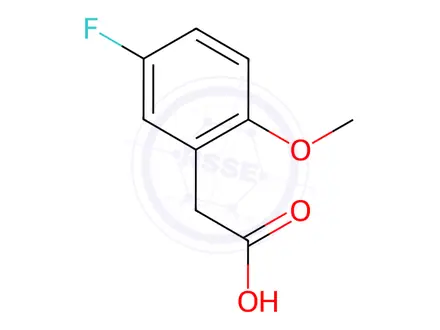 Chemical structure of 5-Fluoro-2-methoxyphenylacetic Acid