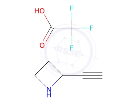 Chemical structure of 2-ethynylazetidine;2,2,2-trifluoroacetic acid