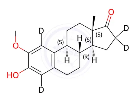 Chemical structure of 2-Methoxyestrone-1?4?16?16-d4