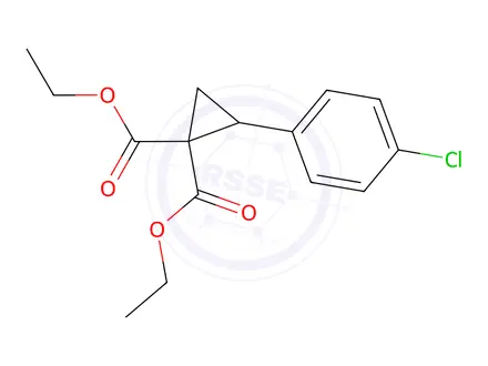 Chemical structure of Diethyl 2-(4-Chlorophenyl)-1,1-cyclopropanedicarboxylate