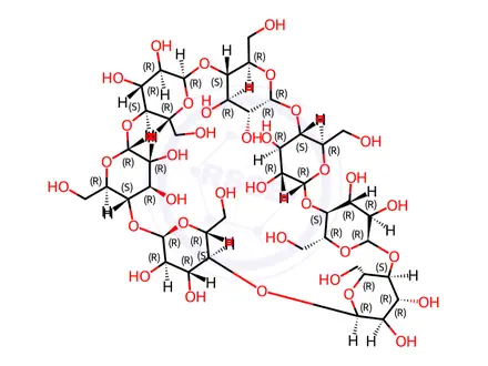 Chemical structure of beta-Cyclodextrin