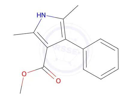Chemical structure of Methyl 2,5-dimethyl-4-phenyl-1H-pyrrole-3-carboxylate