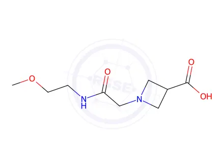 Chemical structure of 1-{[(2-methoxyethyl)carbamoyl]methyl}azetidine-3-carboxylic acid