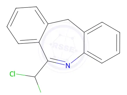 Chemical structure of 6-(dichloromethyl)-11H-dibenzo[b,e]azepine