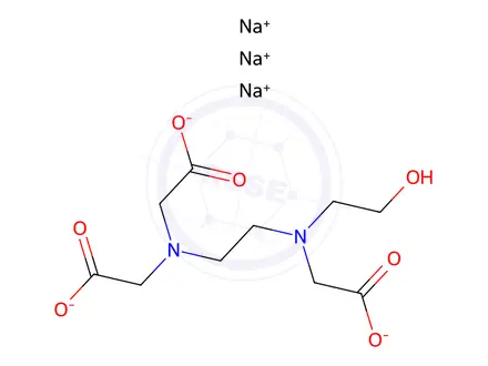 Chemical structure of TRISODIUM HEDTA