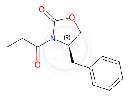 Chemical structure of (R)-(-)-4-Benzyl-3-propionyl-2-oxazolidinone