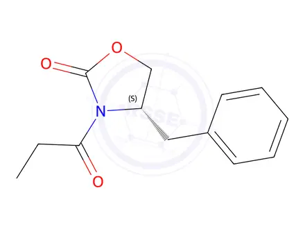 Chemical structure of (S)-(+)-4-benzyl-3-propionyl-2-oxazolidinone