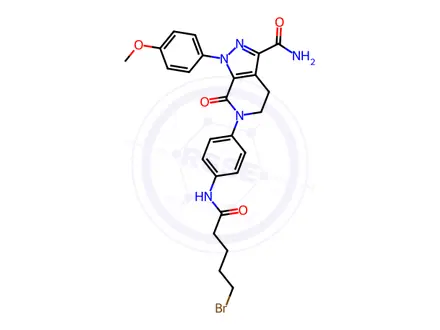 Chemical structure of Apixaban Boromo Impurity