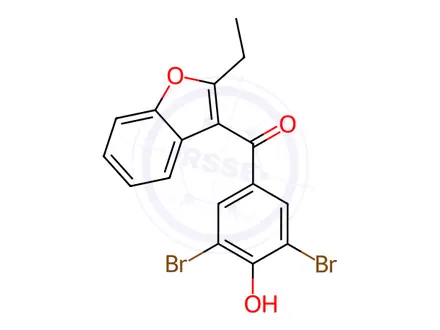 Chemical structure of Benzbromarone
