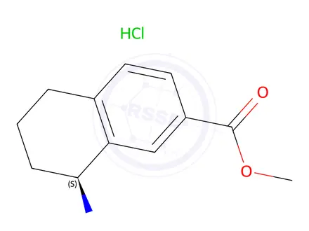 Chemical structure of Methyl (S)-8-amino-5,6,7,8-tetrahydronaphthalene-2-carboxylate hydrochloride