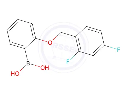 Chemical structure of {2-[(2,4-Difluorophenyl)methoxy]phenyl}boronic Acid