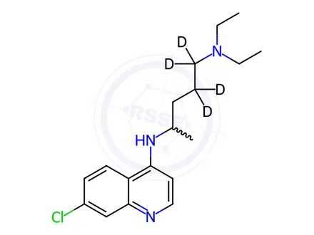 Chemical structure of Chloroquine-d4 Diphosphate Salt