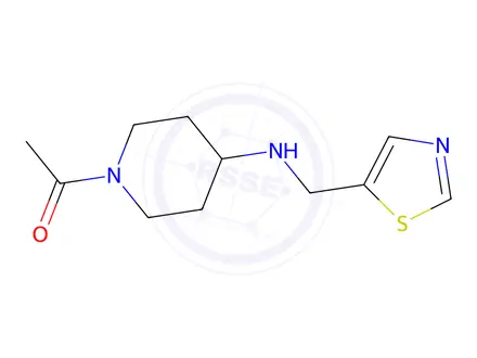 Chemical structure of 1-{4-[(1,3-thiazol-5-ylmethyl)amino]piperidin-1-yl}ethan-1-one