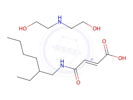 Chemical structure of 4-[(2-ethylhexyl)amino]-4-oxocrotonic acid, compound with 2,2'-iminobis[ethanol] (1:1)
