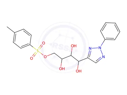 Chemical structure of 2,3,4-trihydroxy-4-(2-phenyl-2H-1,2,3-triazol-4-yl)butyl 4-methylbenzenesulfonate