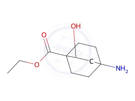 Chemical structure of 4-amino-2-hydroxy-Bicyclo[2.2.2]octane-1-carboxylic acid ethyl ester