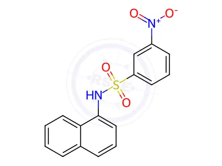 Chemical structure of N-(naphthalen-1-yl)-3-nitrobenzenesulfonamide